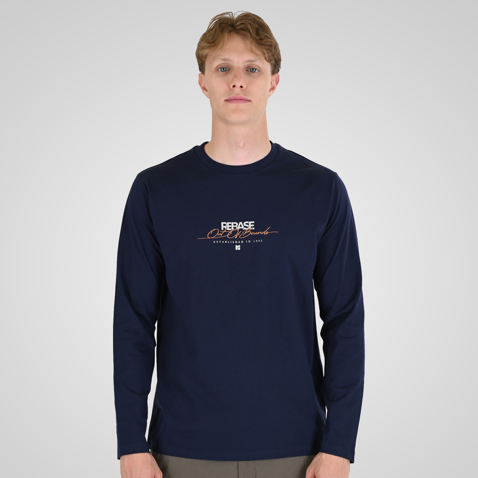 262RTS-9161 T-SHIRTS LONGSLEEVE WITH HIGH DENSITY PRINT NAVY - Image 1