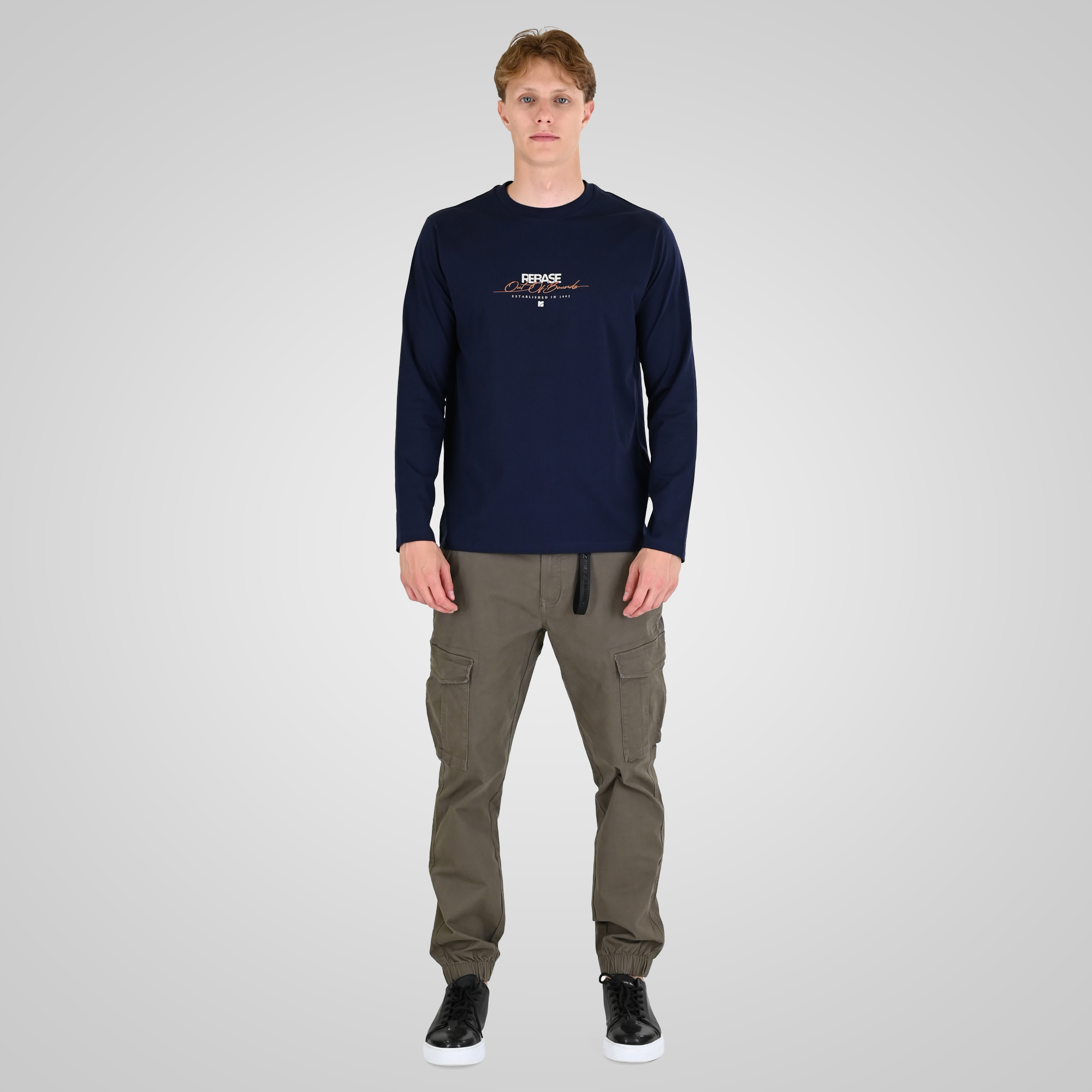 262RTS-9161 T-SHIRTS LONGSLEEVE WITH HIGH DENSITY PRINT NAVY - Image 2