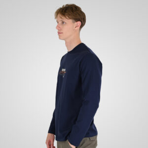 262RTS-9161 T-SHIRTS LONGSLEEVE WITH HIGH DENSITY PRINT NAVY - Image 3