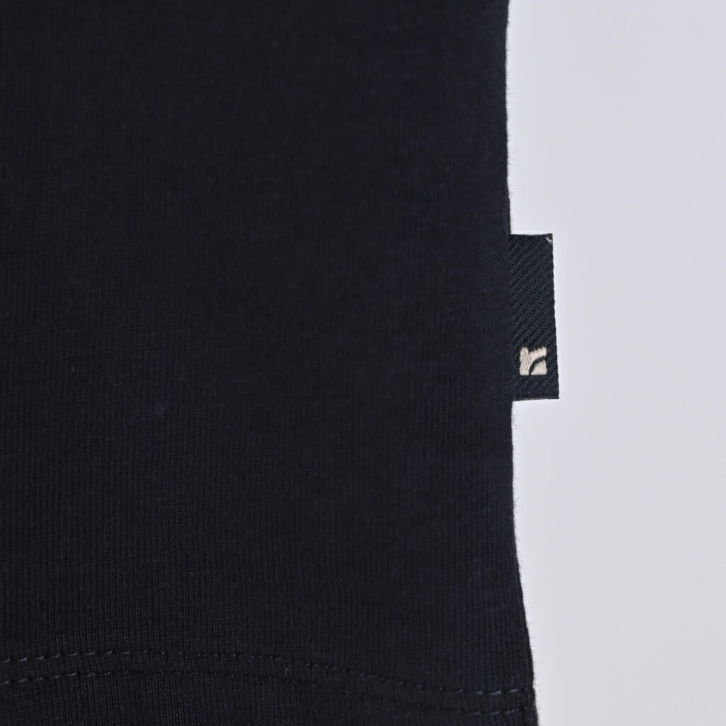 262RTS-9162 T-SHIRTS LONGSLEEVE WITH DENSE EMBROIDERY AND RIB ON CUFFS (HEAVY JERSEY) (RELAXED FIT) BLACK