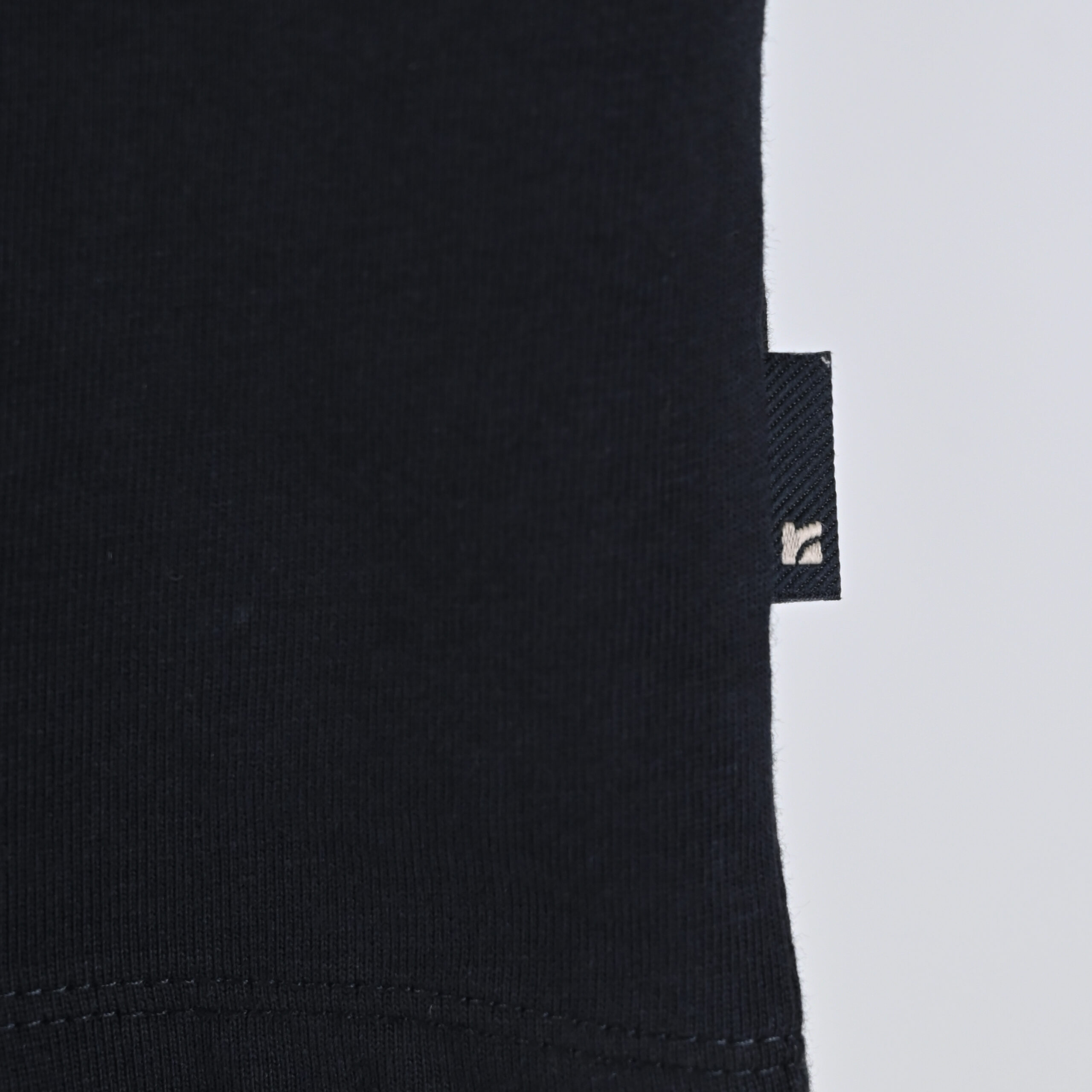 262RTS-9162 T-SHIRTS LONGSLEEVE WITH DENSE EMBROIDERY AND RIB ON CUFFS (HEAVY JERSEY) (RELAXED FIT) BLACK - Image 6