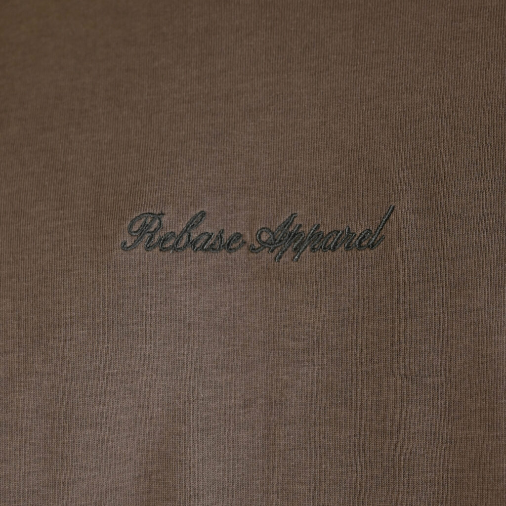 262RTS-9162 T-SHIRTS LONGSLEEVE WITH DENSE EMBROIDERY AND RIB ON CUFFS (HEAVY JERSEY) (RELAXED FIT) TAUPE