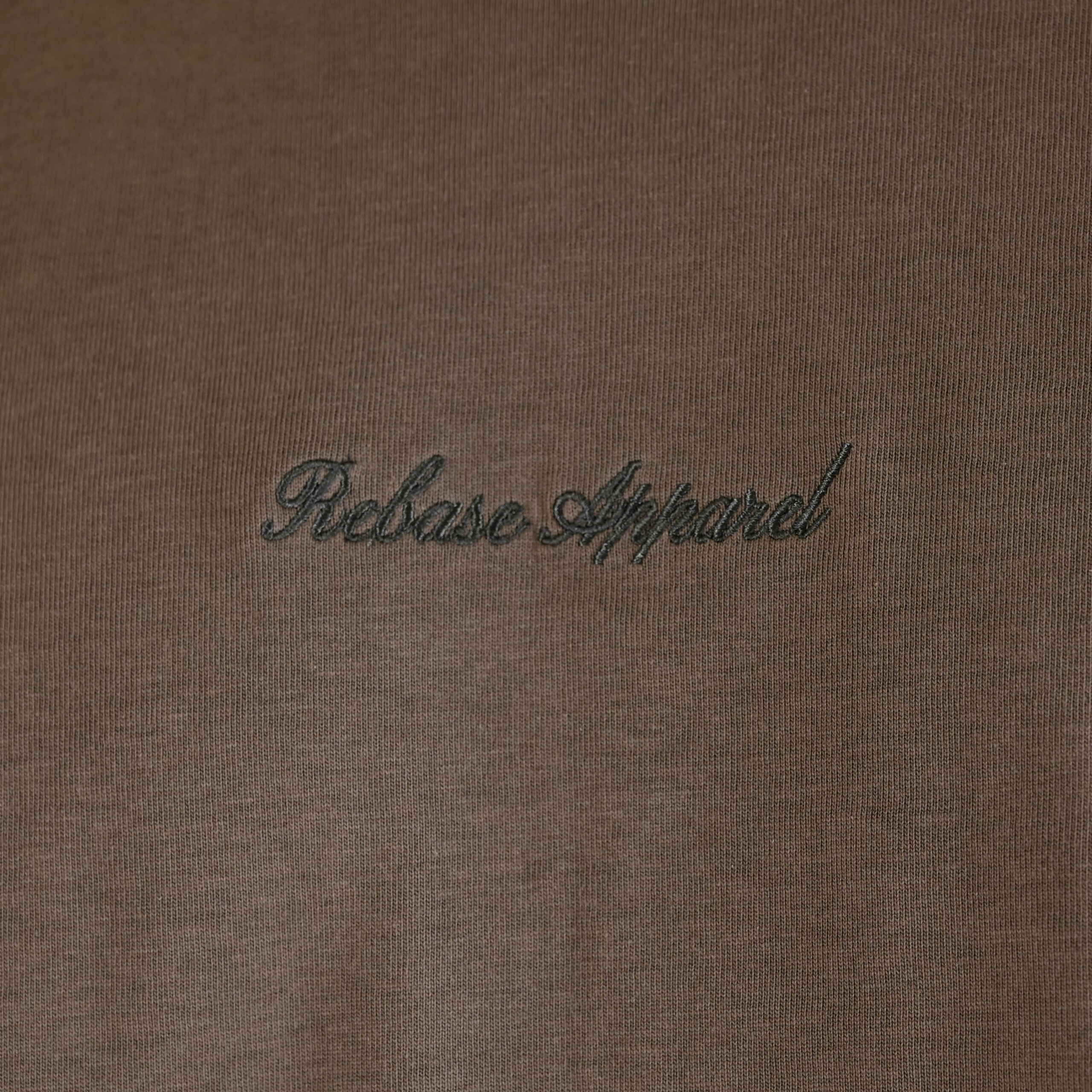 262RTS-9162 T-SHIRTS LONGSLEEVE WITH DENSE EMBROIDERY AND RIB ON CUFFS (HEAVY JERSEY) (RELAXED FIT) TAUPE - Image 5