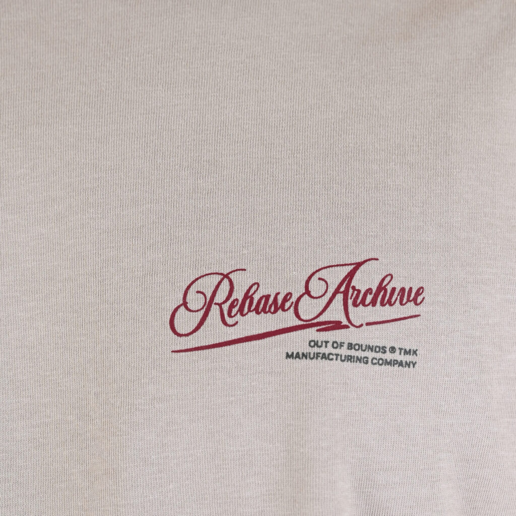 262RTS-9163 T-SHIRTS LONGSLEEVE FRONT - BACK PRINTED WITH DOUBLE PRESSED PRINT AND RIB ON CUFFS (HEAVY JERSEY) (RELAXED FIT) ICE GREY