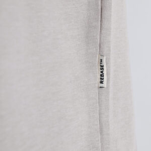 262RTS-9163 T-SHIRTS LONGSLEEVE FRONT - BACK PRINTED WITH DOUBLE PRESSED PRINT AND RIB ON CUFFS (HEAVY JERSEY) (RELAXED FIT) ICE GREY - Image 6