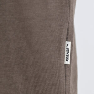 262RTS-9163 T-SHIRTS LONGSLEEVE FRONT - BACK PRINTED WITH DOUBLE PRESSED PRINT AND RIB ON CUFFS (HEAVY JERSEY) (RELAXED FIT) TAUPE - Image 6
