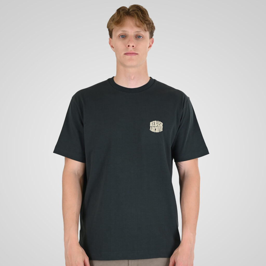 262RTS-9164 T-SHIRTS WITH PUFF PRINT (HEAVY JERSEY) (RELAXED FIT) ANTHRACITE