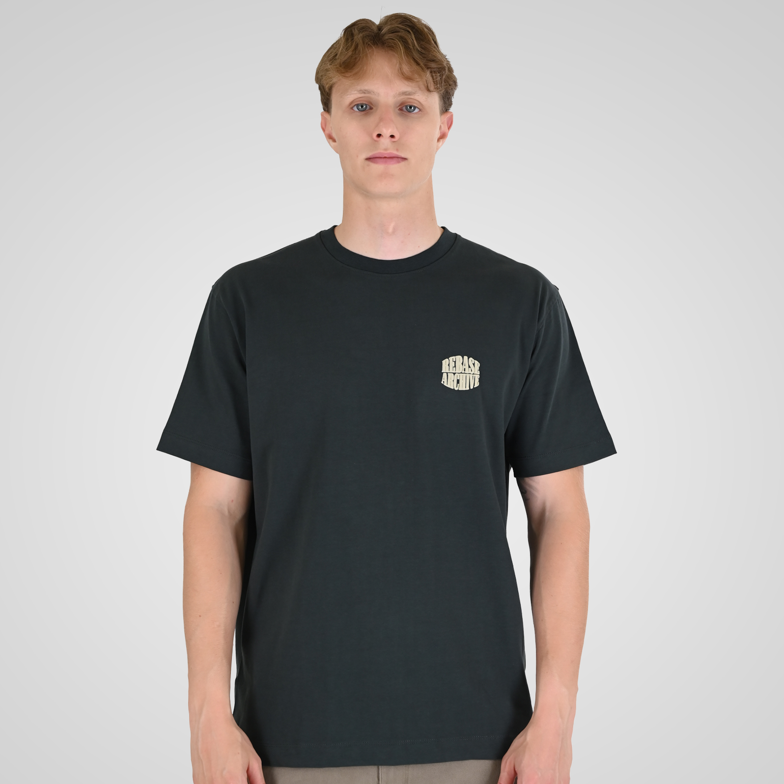 262RTS-9164 T-SHIRTS WITH PUFF PRINT (HEAVY JERSEY) (RELAXED FIT) ANTHRACITE - Image 1