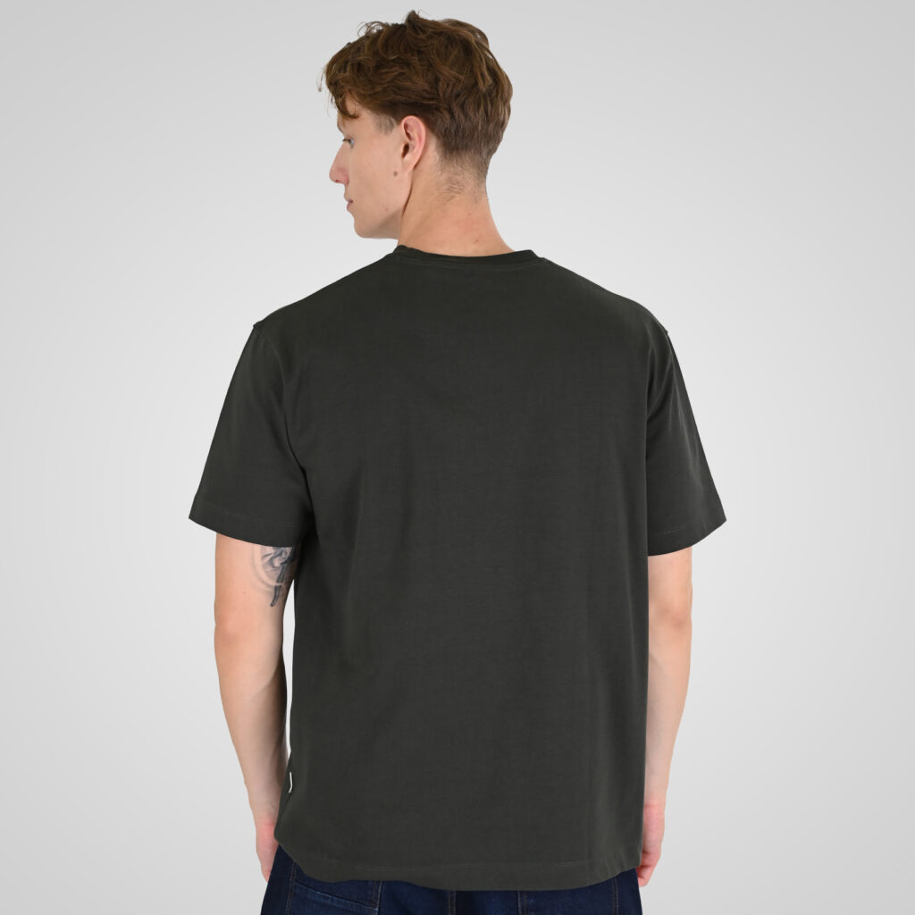 262RTS-9164 T-SHIRTS WITH PUFF PRINT (HEAVY JERSEY) (RELAXED FIT) DK KHAKI