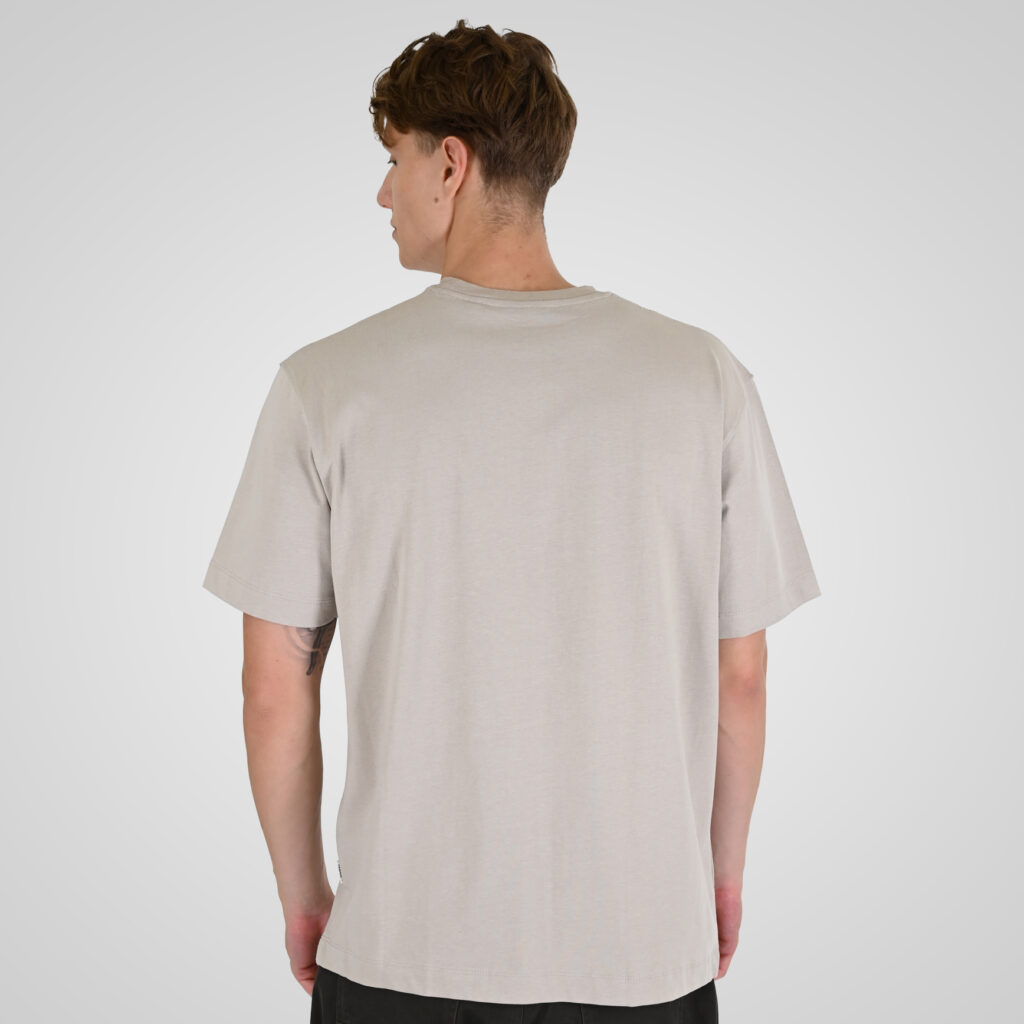 262RTS-9164 T-SHIRTS WITH PUFF PRINT (HEAVY JERSEY) (RELAXED FIT) ICE GREY