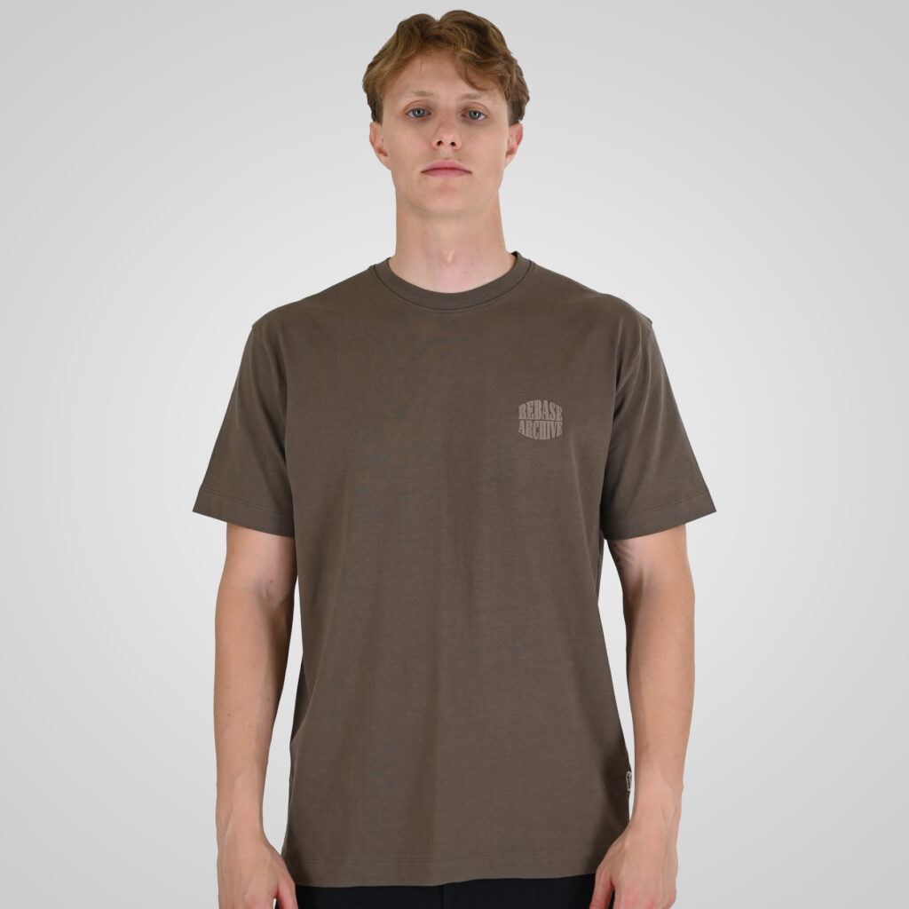 262RTS-9164 T-SHIRTS WITH PUFF PRINT (HEAVY JERSEY) (RELAXED FIT) TAUPE