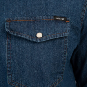 RDS-5067 NOS DENIM SHIRTS WITH SNAP BUTTONS MIDDLE BLUE DENIM - Image 6