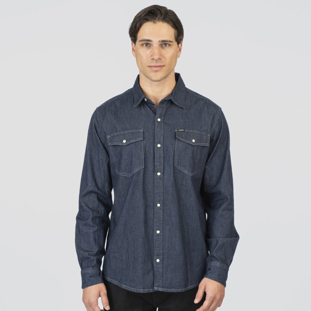 RDS-5111 NOS SHIRTS WITH SNAP BUTTONS DENIM DARK BLUE DENIM