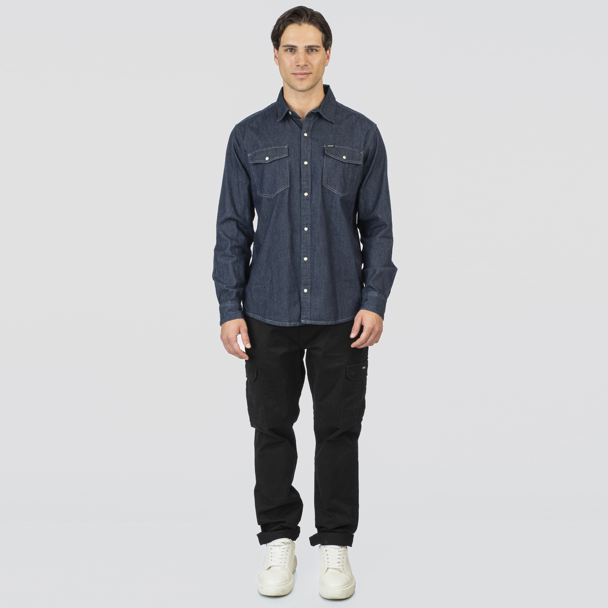 RDS-5111 NOS SHIRTS WITH SNAP BUTTONS DENIM DARK BLUE DENIM - Image 2