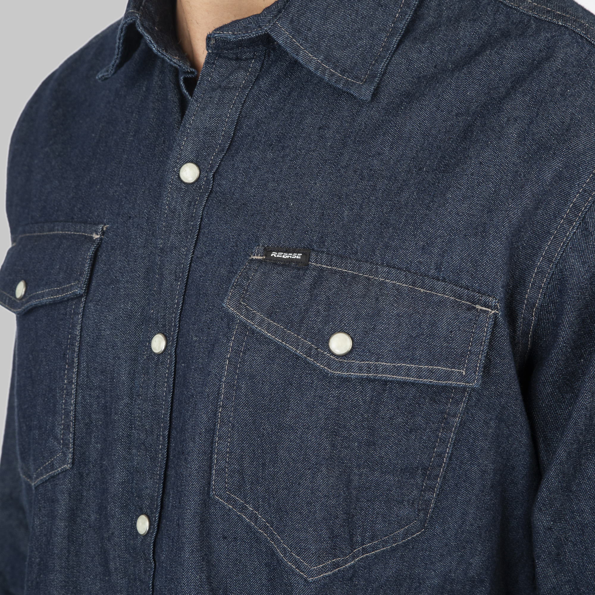 RDS-5111 NOS SHIRTS WITH SNAP BUTTONS DENIM DARK BLUE DENIM - Image 5