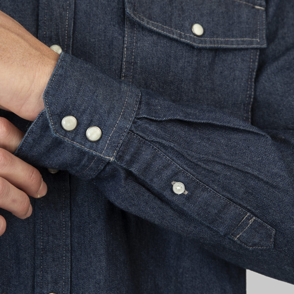 RDS-5111 NOS SHIRTS WITH SNAP BUTTONS DENIM DARK BLUE DENIM